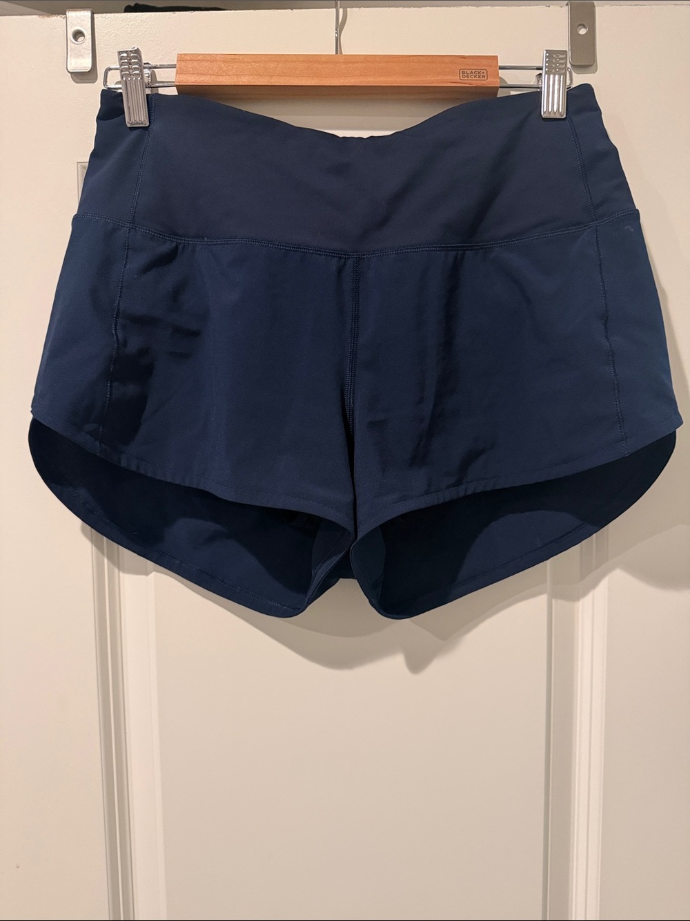 Navy lululemon speed up shorts